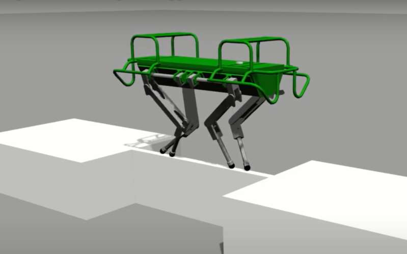 研究人員訓(xùn)練了四足機(jī)器人跨過平衡木